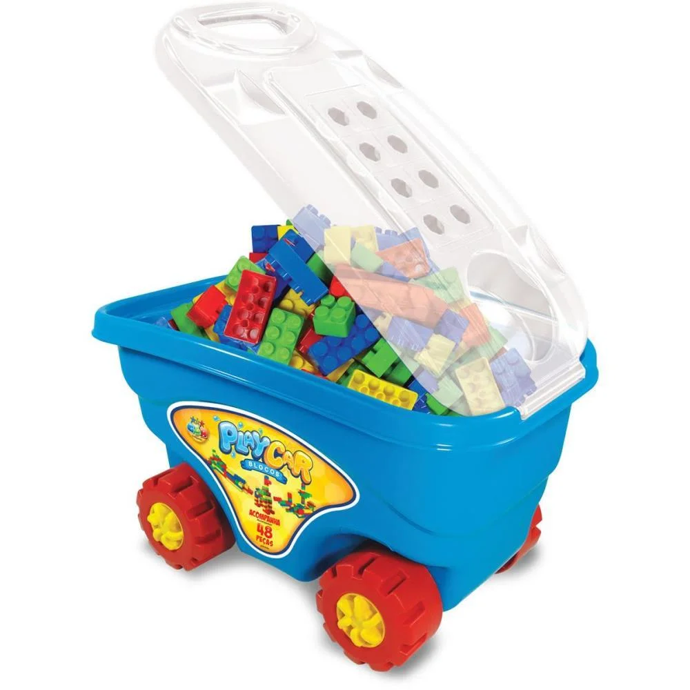 Brinquedo Para Montar Playcar Blocos 48Pcs (S) Ggb Plast (Unidade) - imagem 2