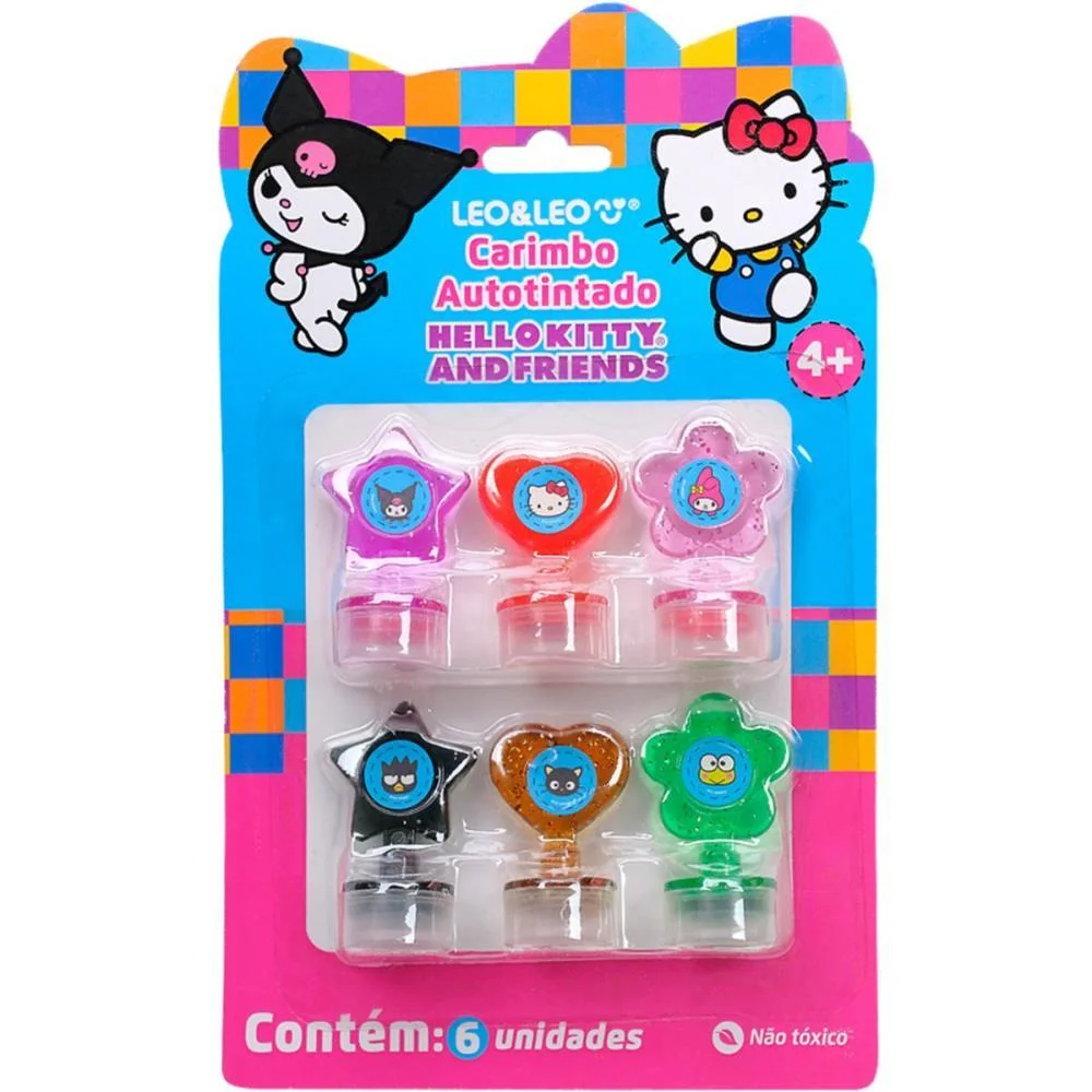 Carimbo Pedagogico Hello Kitty Decorado Autotinta Leonora (Bl.c/06) - imagem 2