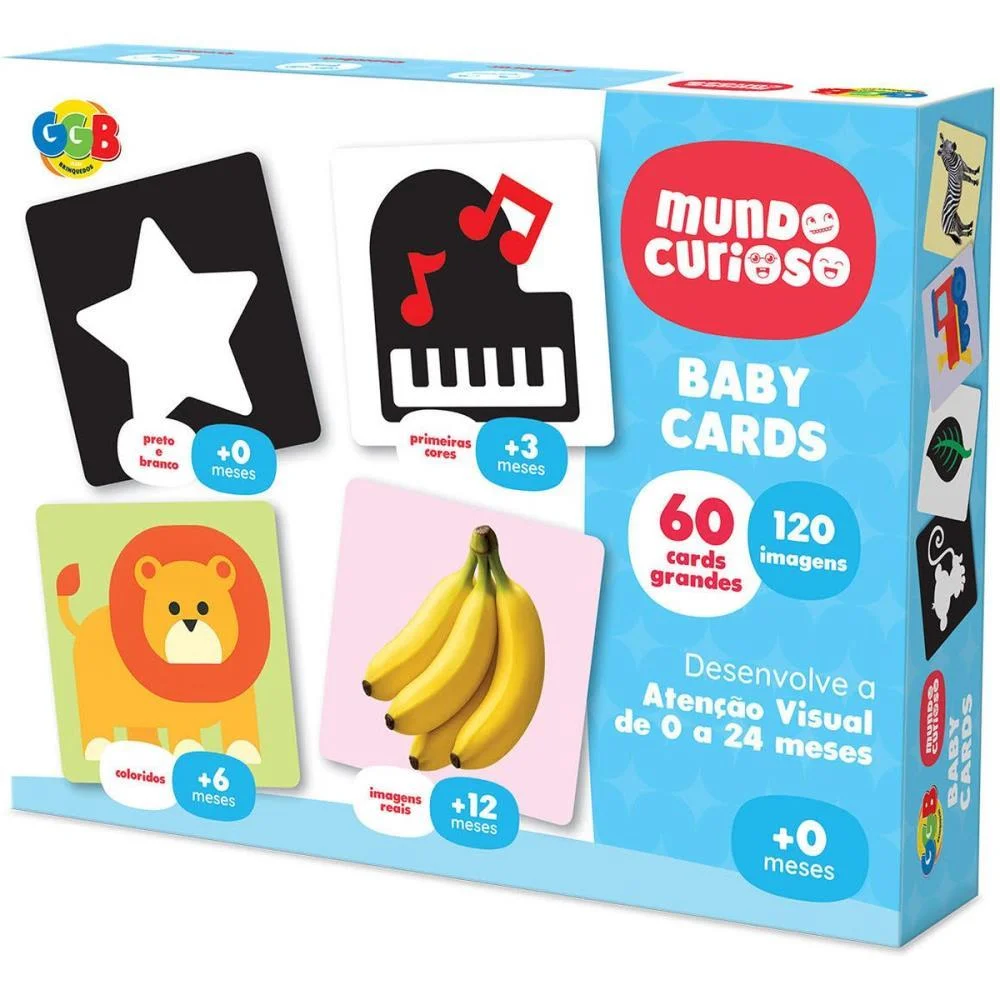 Brinquedo Pedagogico Baby Cards C/60 Pecas Ggb Plast (Unidade) - imagem 2