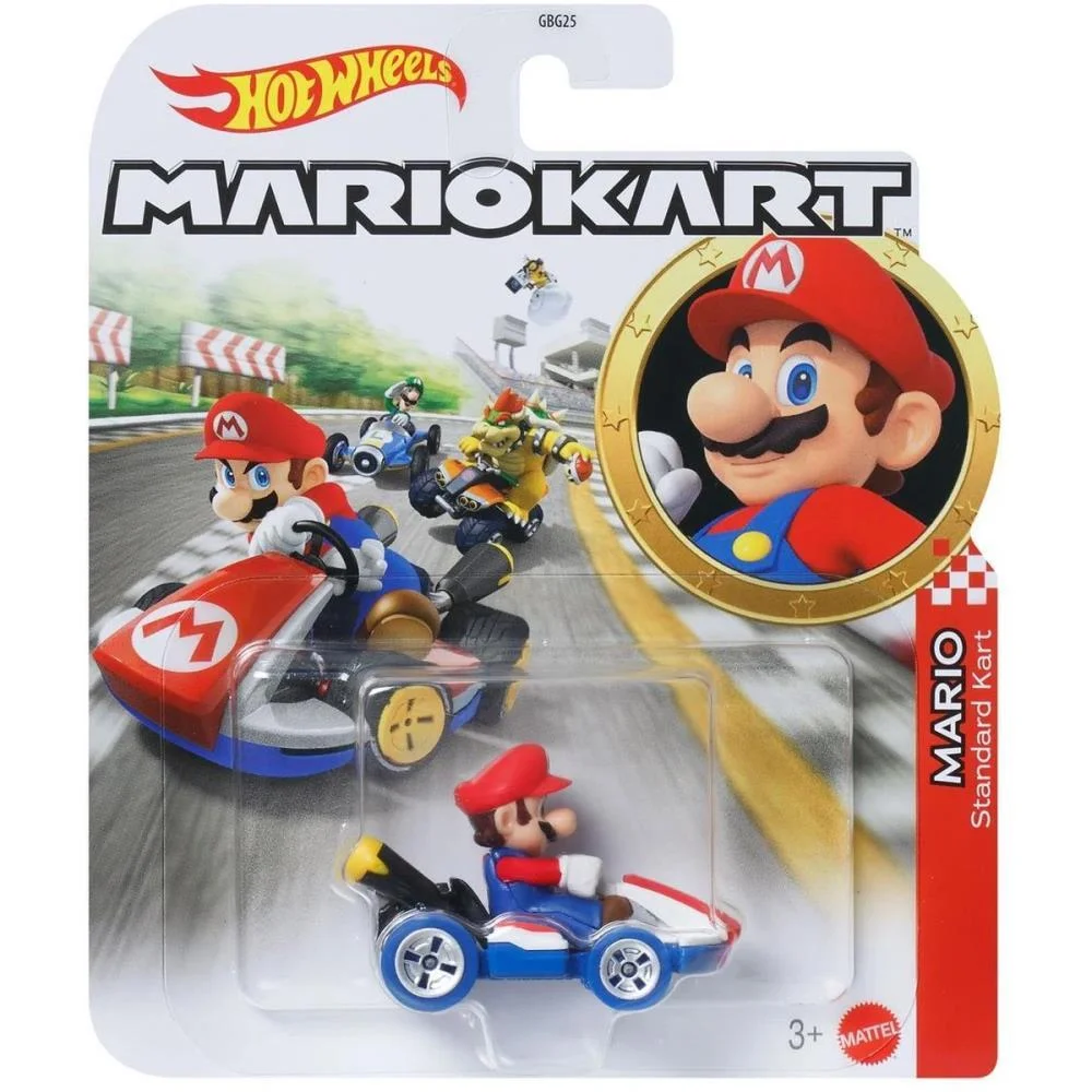 Hot Wheels Mario Kart Mario Kart Réplica Car.1:64 (S Mattel (Unidade) - imagem 3