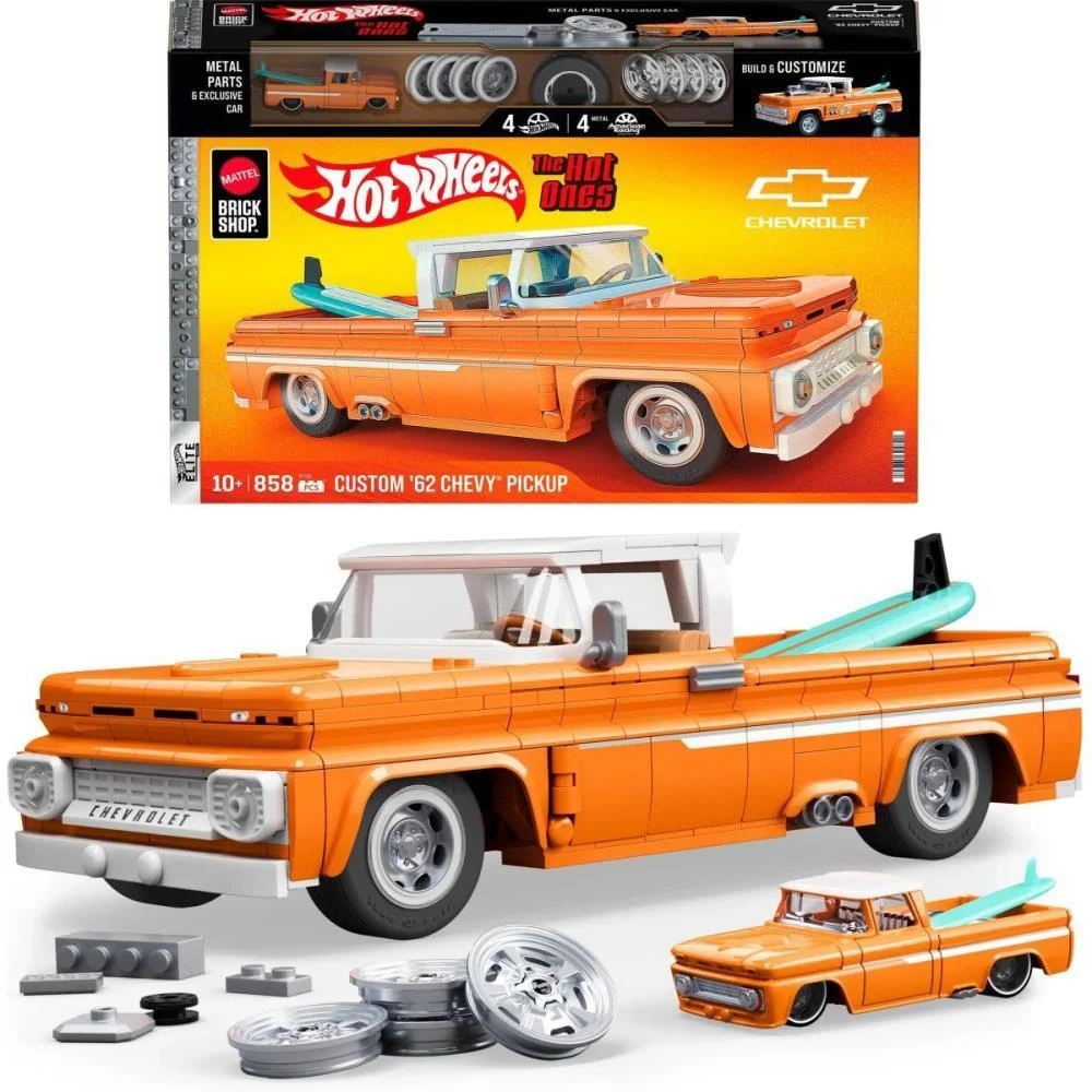 Hot Wheels Brick Shop Elite Chevy Pickup 1:16 858P Mattel (Unidade) - imagem 2