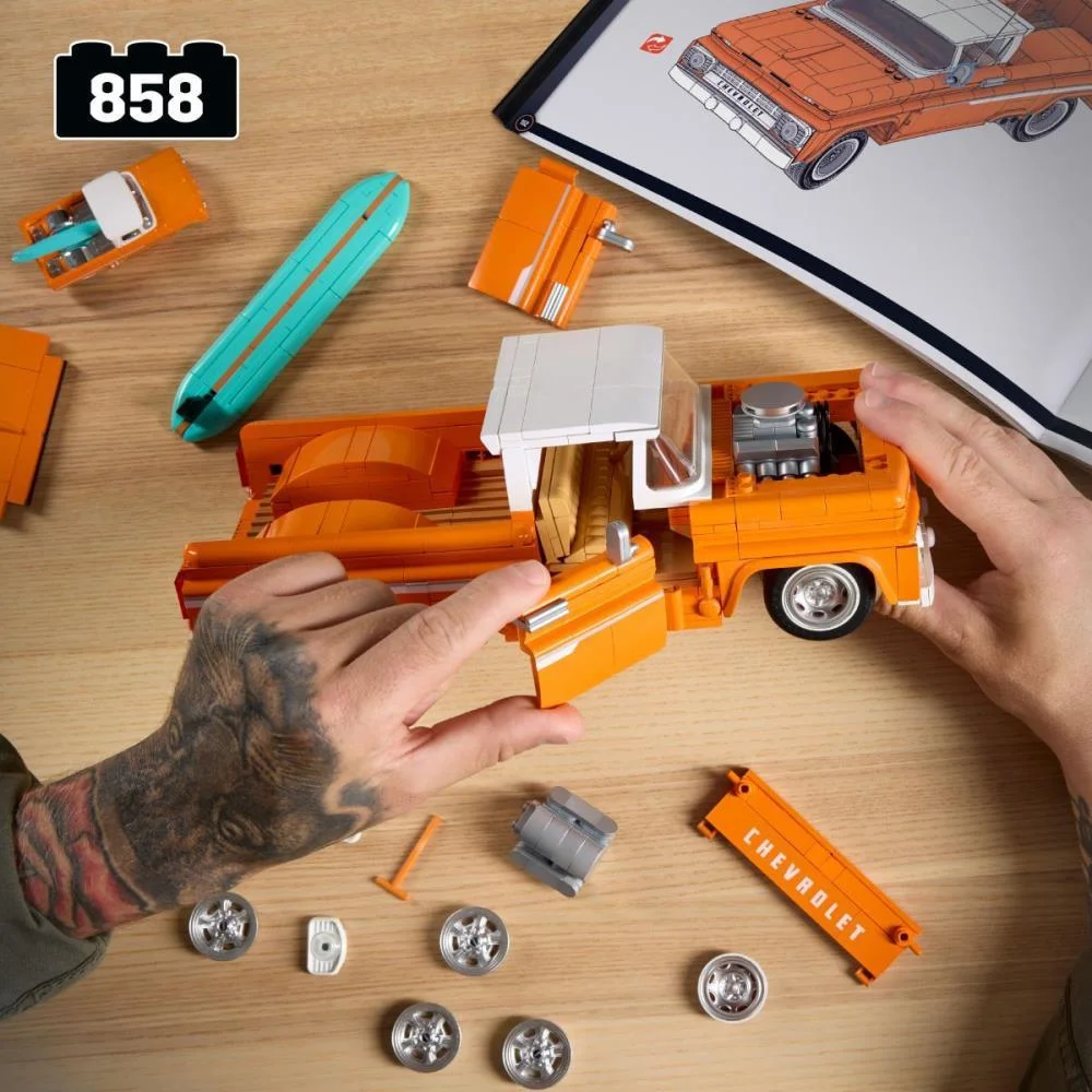 Hot Wheels Brick Shop Elite Chevy Pickup 1:16 858P Mattel (Unidade) - imagem 7