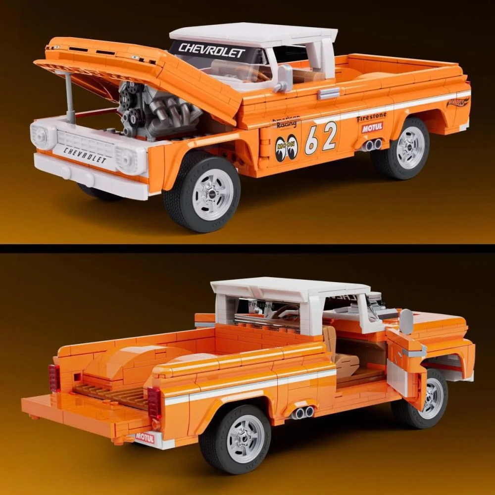 Hot Wheels Brick Shop Elite Chevy Pickup 1:16 858P Mattel (Unidade) - imagem 8
