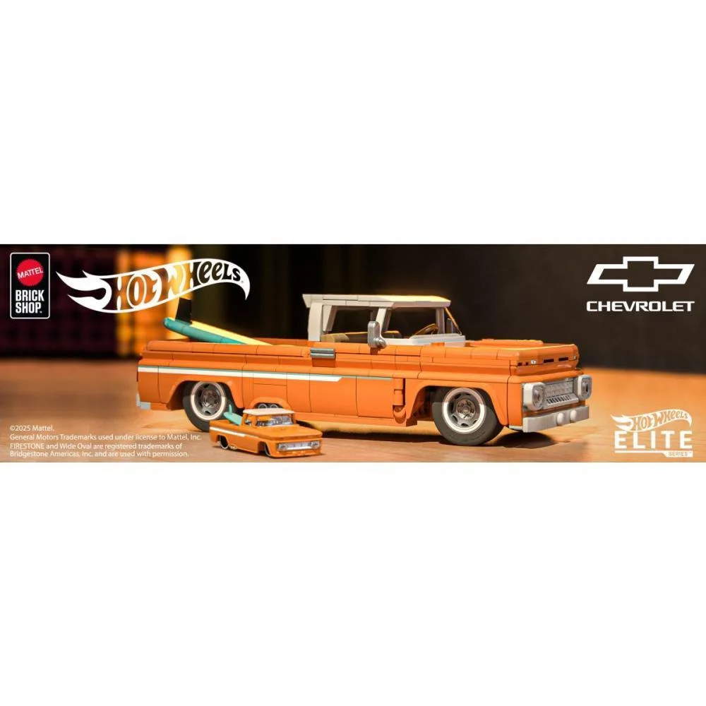 Hot Wheels Brick Shop Elite Chevy Pickup 1:16 858P Mattel (Unidade) - imagem 10
