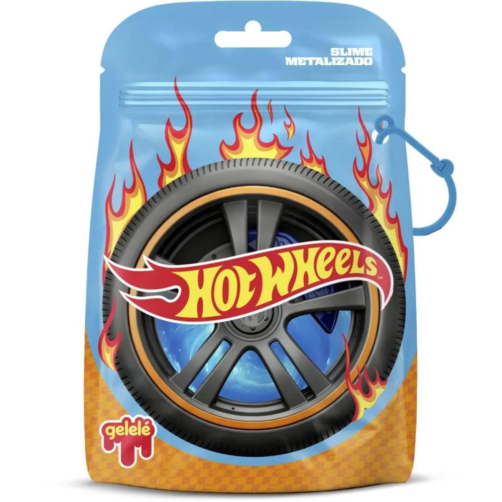 Slime Hot Wheels Gelele Clip Bag180G Doce Brinquedo (Dp.c/15) - imagem 4