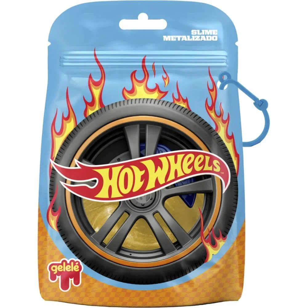 Slime Hot Wheels Gelele Clip Bag180G Doce Brinquedo (Dp.c/15) - imagem 5