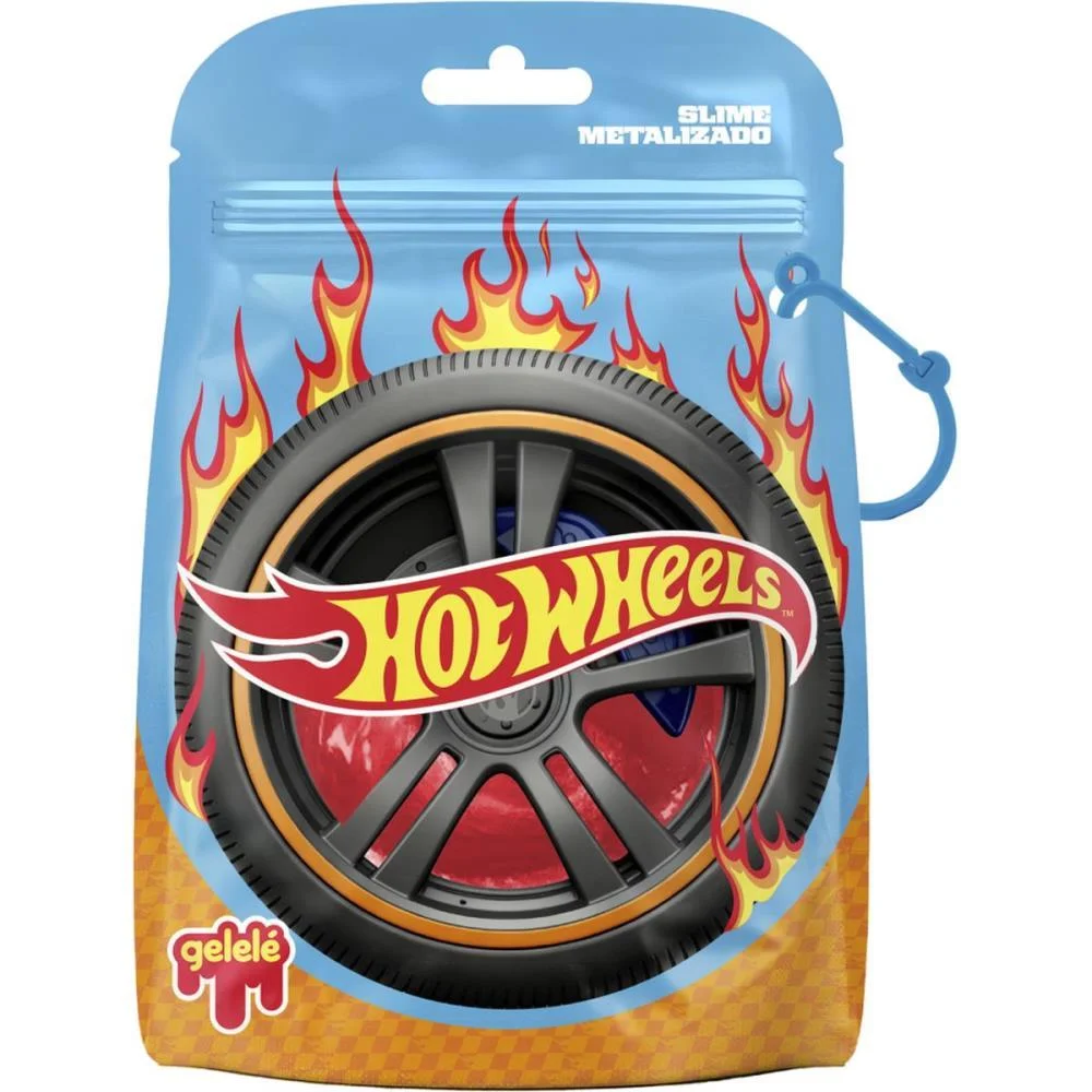 Slime Hot Wheels Gelele Clip Bag180G Doce Brinquedo (Dp.c/15) - imagem 7