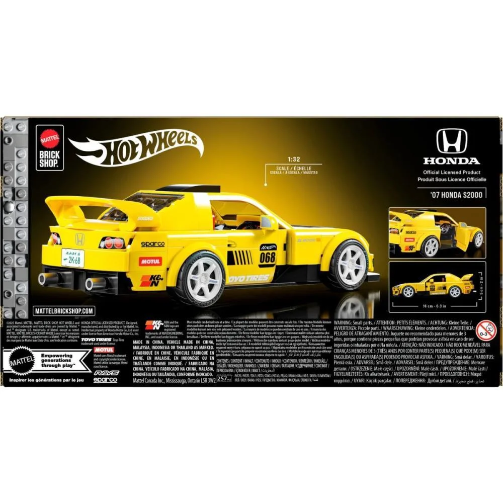 Hot Wheels Brick Shop Speed 07 Honda S2000 1:32 257P Mattel (Unidade) - imagem 10