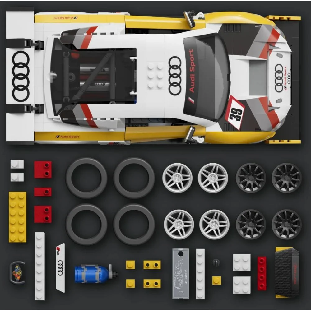 Hot Wheels Brick Shop Elite Audi R8 Lms 1:16 820Pcs Mattel (Unidade) - imagem 4