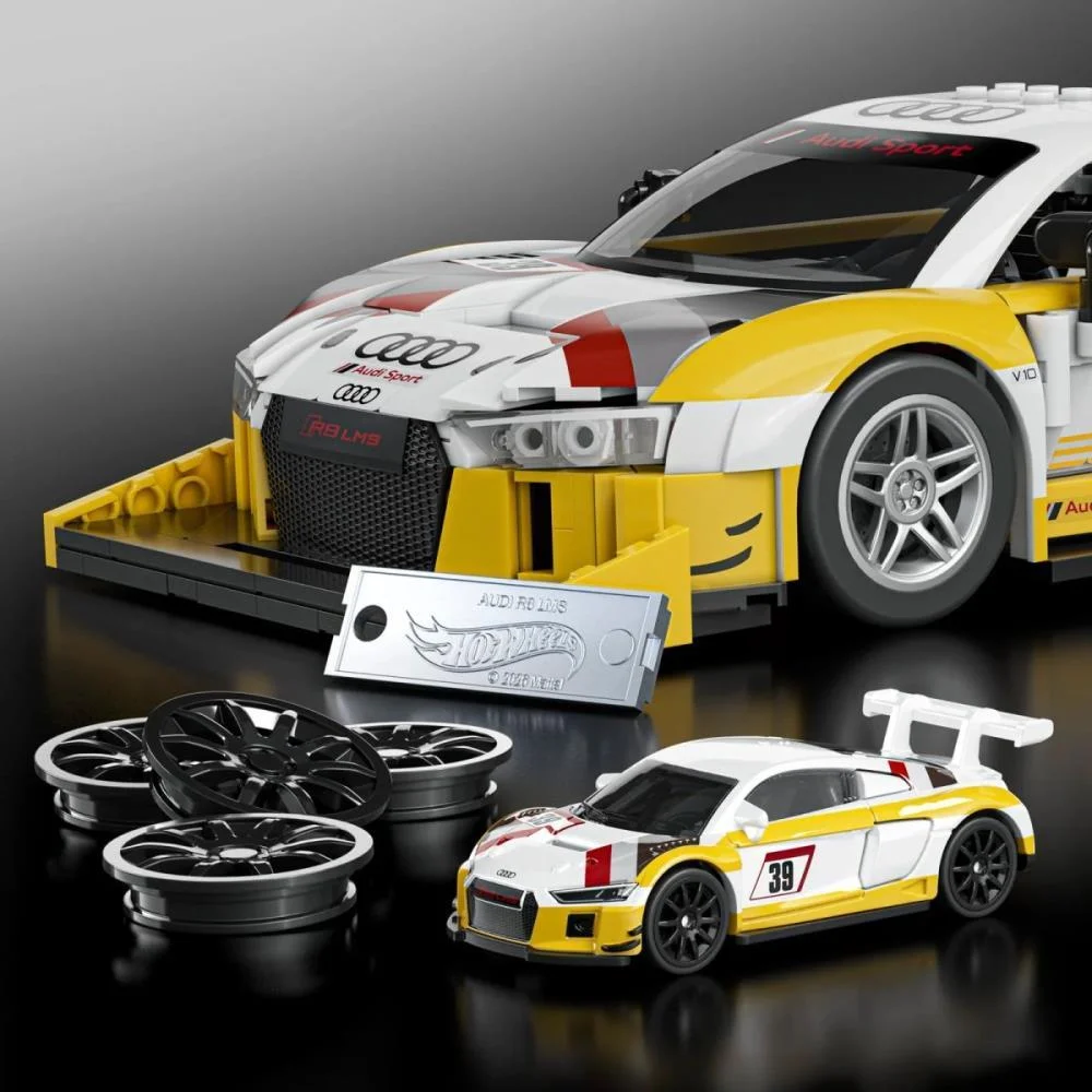 Hot Wheels Brick Shop Elite Audi R8 Lms 1:16 820Pcs Mattel (Unidade) - imagem 5