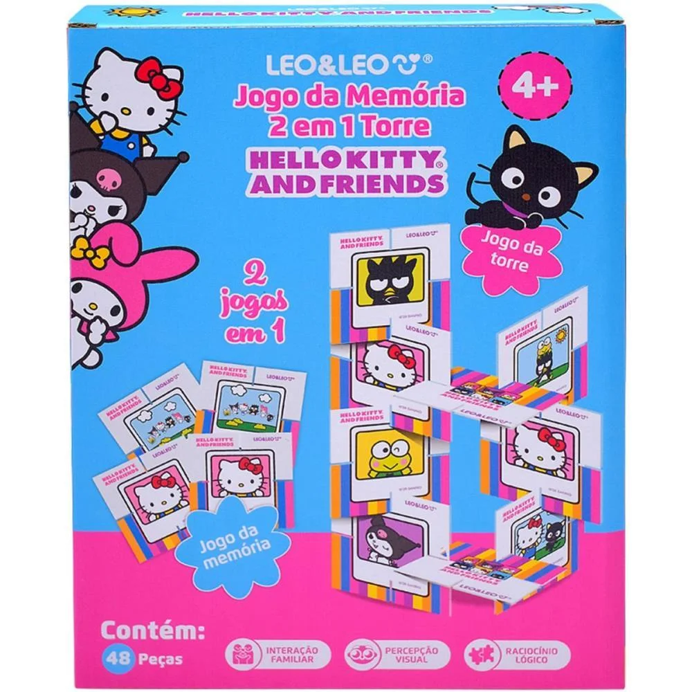 Jogo Da Memoria Hello Kitty 2X1 Torre 40 Pecas Leonora (Unidade) - imagem 5