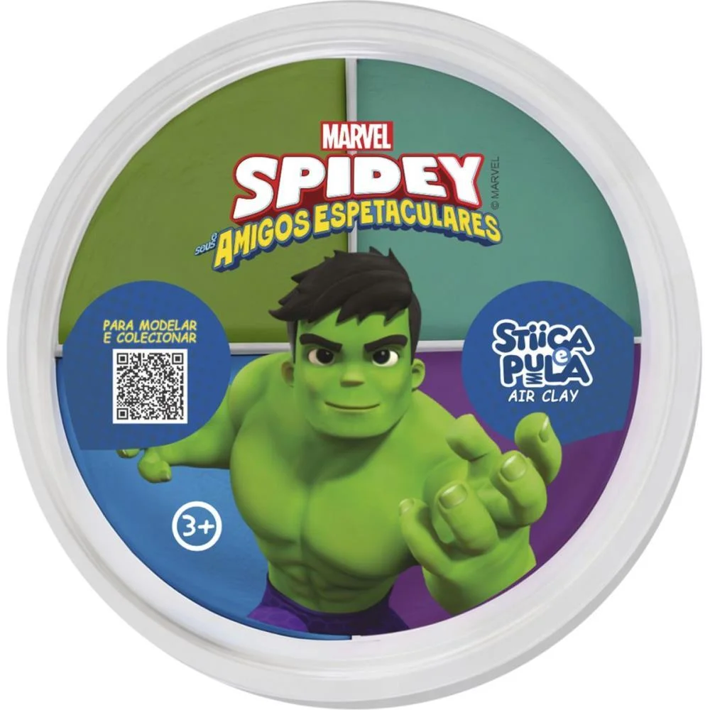 Massa Para Modelar Criativa Spidey Stica E Pula 4Cores (S) Doce Brinquedo (Dp.c/15) - imagem 6