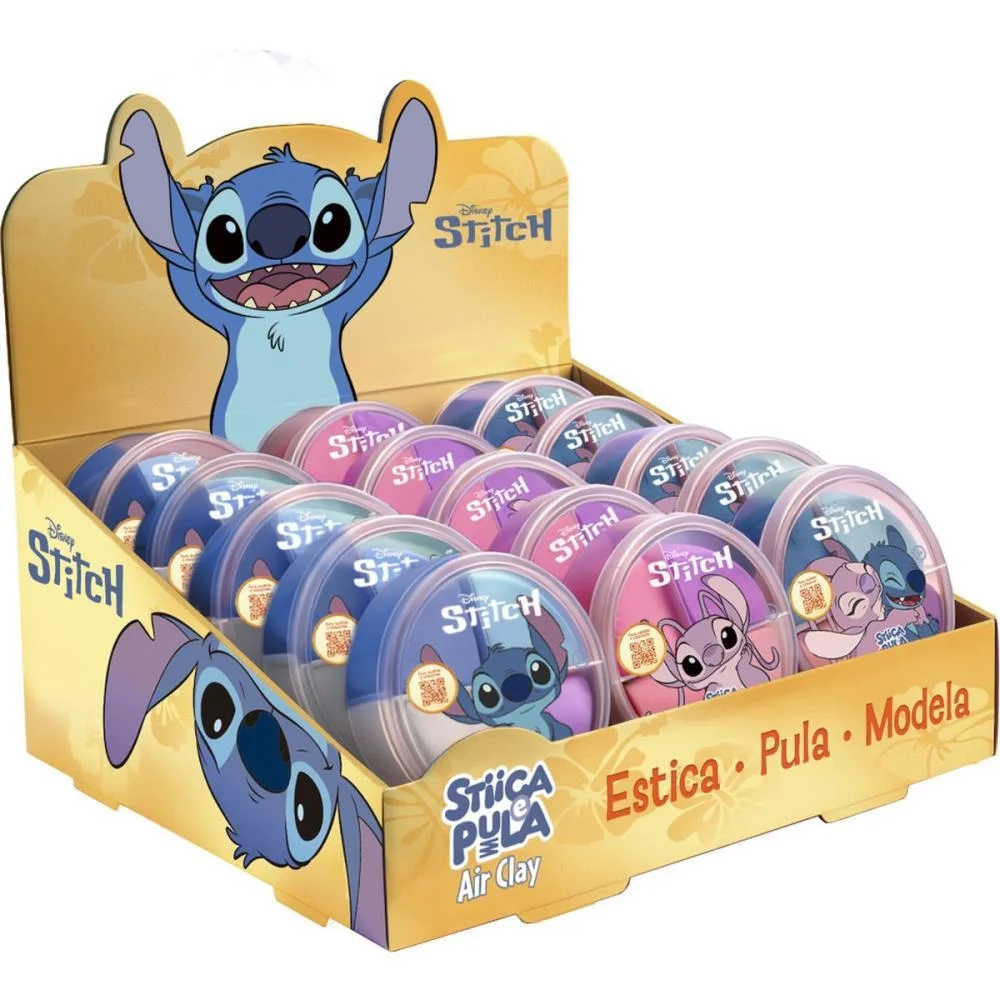 Massa Para Modelar Criativa Stitch Stica E Pula 4Cores (S) Doce Brinquedo (Dp.c/15) - imagem 3