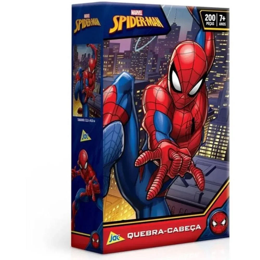 Quebra-Cabeca Cartonado Spider-Man 200Pcs Toyster (Unidade) - imagem 3