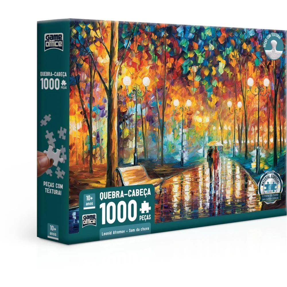 Quebra-Cabeca Cartonado Som Da Chuva 1000 Pcs Toyster (Unidade) - imagem 3