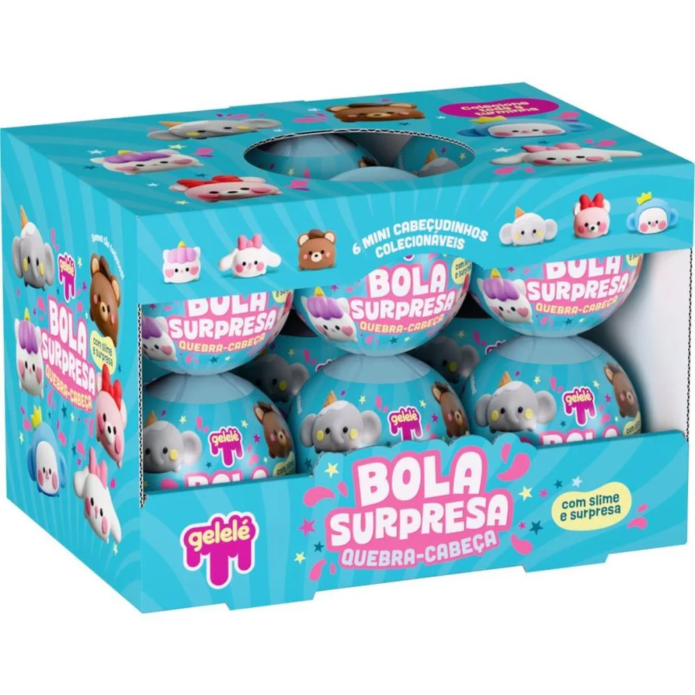 Slime Bola Surpresa Cabecudinhos (S) Doce Brinquedo (Dp.c/12) - imagem 3