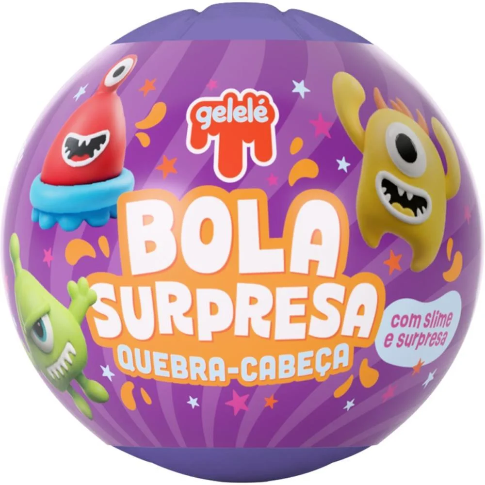 Slime Bola Surpresa Monstrinhos (S) Doce Brinquedo (Dp.c/12) - imagem 6