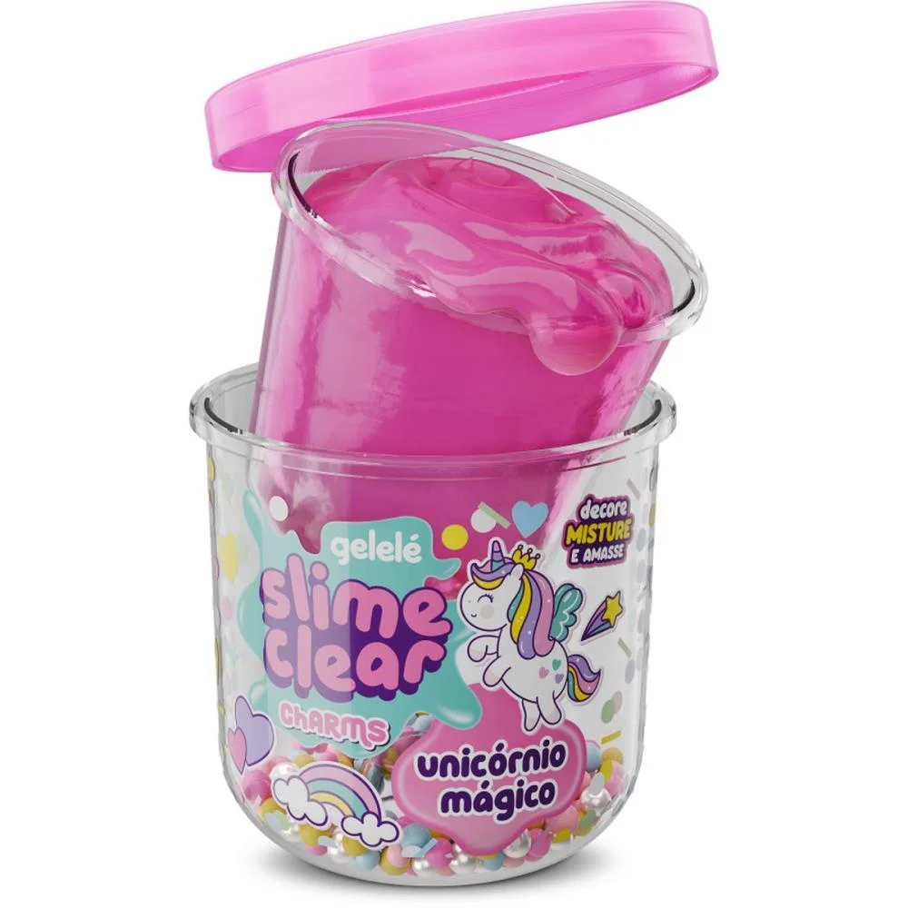 Slime Clear Charm Unicornio Magico Doce Brinquedo (Dp.c/12) - imagem 4