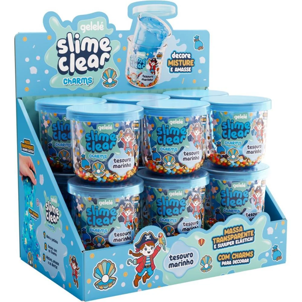 Slime Clear Charm Tesouro Marinho Doce Brinquedo (Dp.c/12) - imagem 2