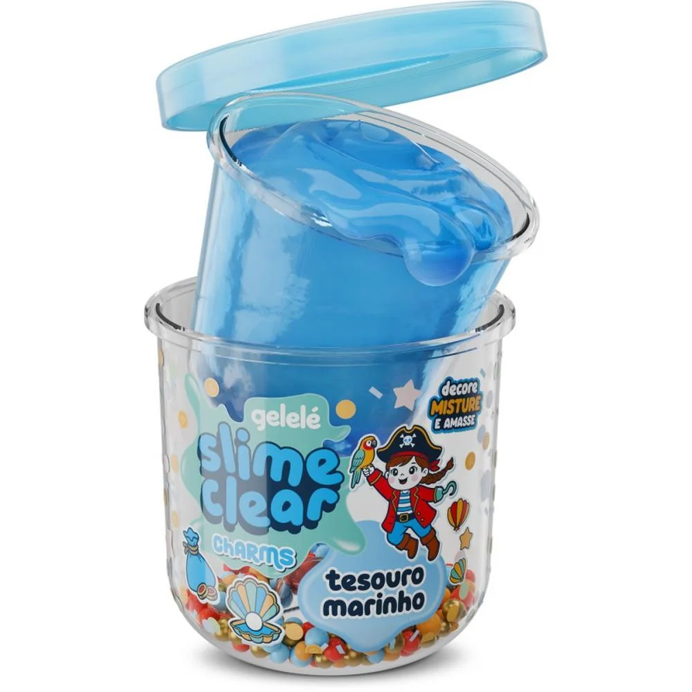 Slime Clear Charm Tesouro Marinho Doce Brinquedo (Dp.c/12) - imagem 4