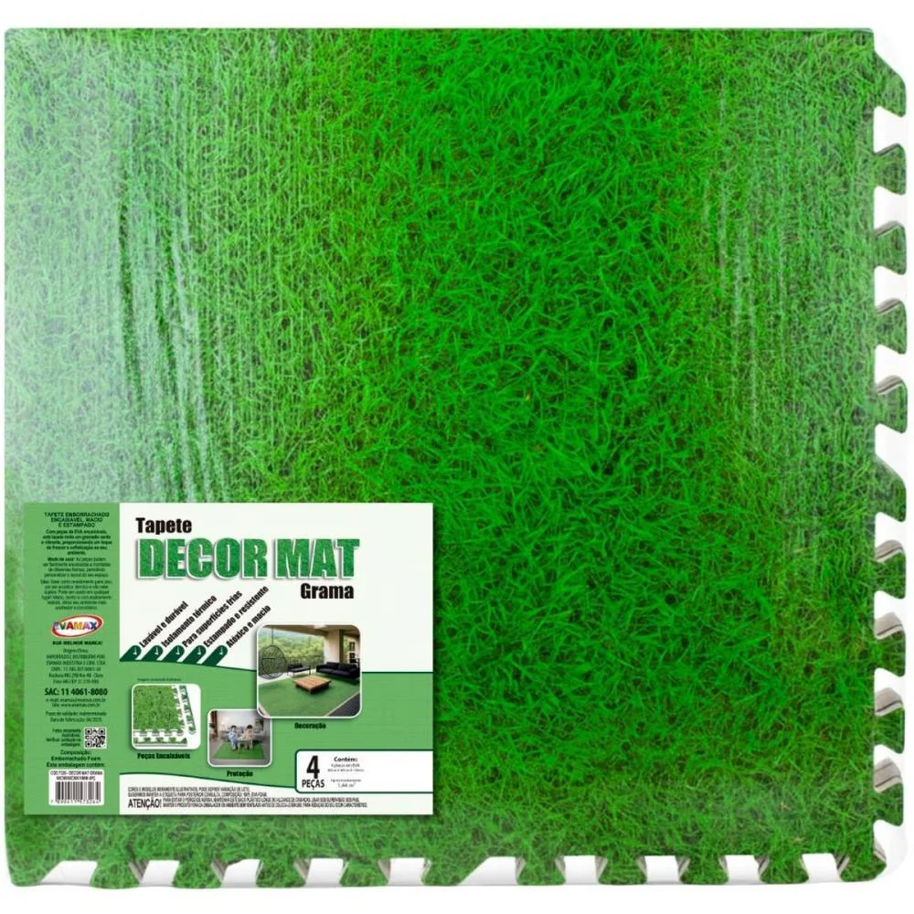 Tatame 04 Placas 60X60X1Cm Grama Evamax (Pacote) - imagem 6