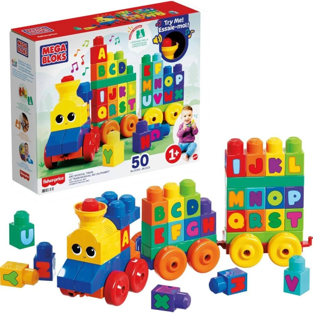 Mega Bloks Trem Aprendiz. Musical Abc 50P Mattel (Unidade) - imagem 2
