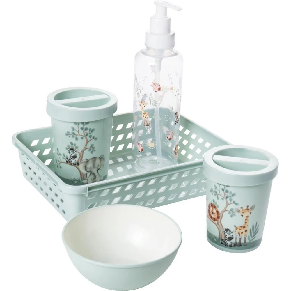 Produto Para Bebe Kit Higiene Safari 5 Pecas Plasutil (Kit) - imagem 4