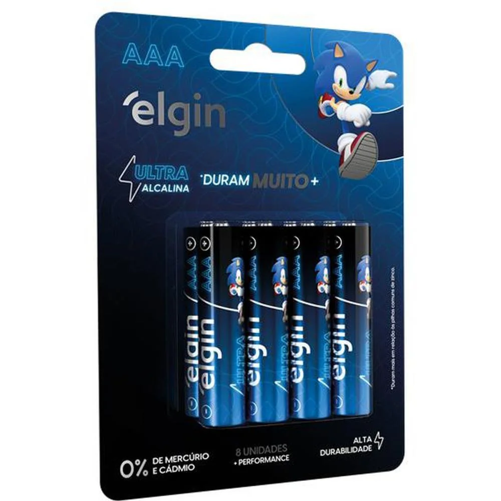 Pilha Alcalina Palito Aaa 5Blisterx8Un Ultra Elgin (Caixa) - imagem 3