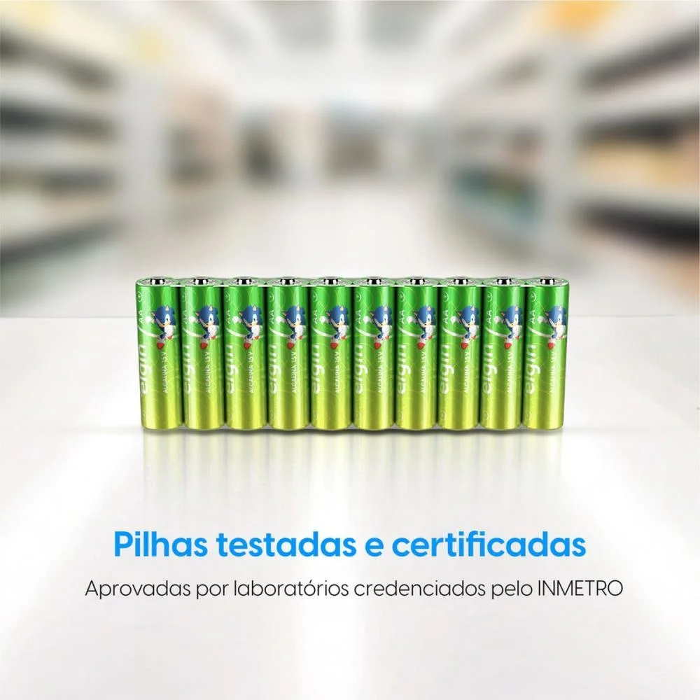 Pilha Alcalina Pequena Aa Lr06 Elgin (Pct.c/10) - imagem 5