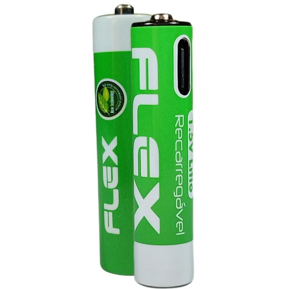 Pilha Recarregavel Palito Aaa 1200Mah 1.5V Flex (Bl.c/04) - imagem 4