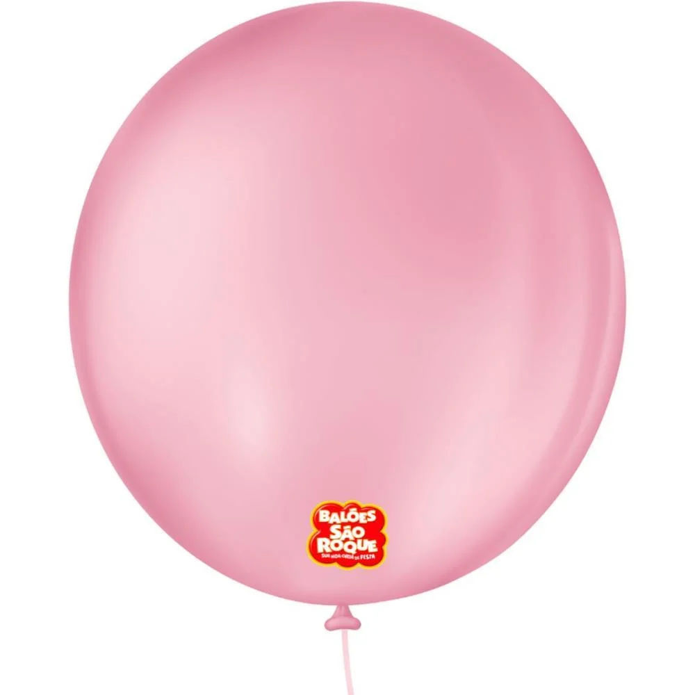 Balao 9 Liso Redondo Rosa Tutti-Frutti Sao Roque (Pct.c/50) - imagem 4