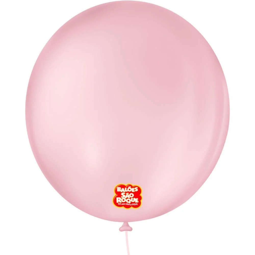Balao 9 Liso Redondo Rosa Baby Sao Roque (Pct.c/50) - imagem 2