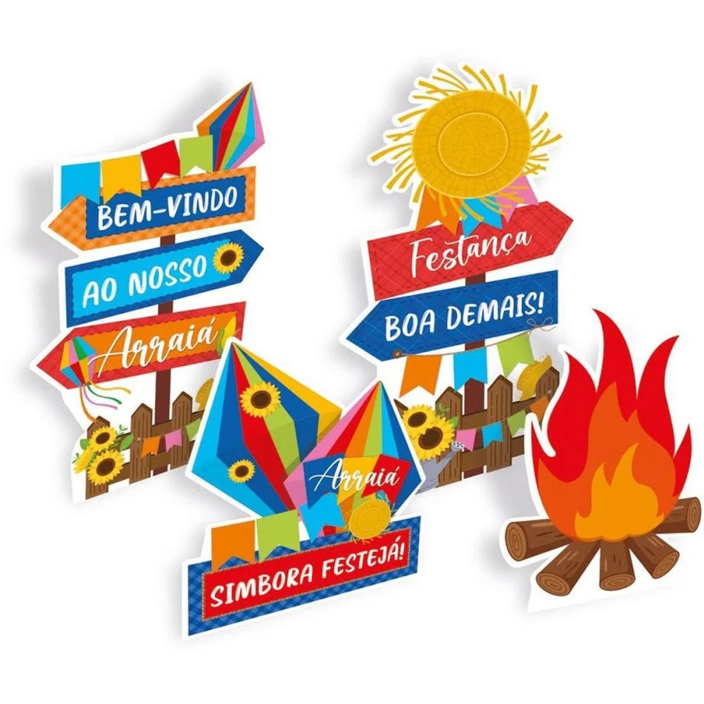 Festa Junina Silhueta Decorativa Mio Arraia Packpel (Pct.c/04) - imagem 3