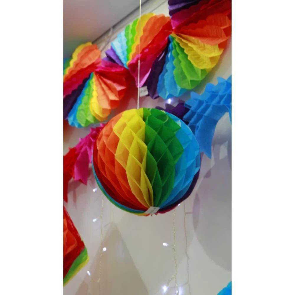 Festa Junina Decoracao Colmeia Redondo 25Cm Art Lille (Unidade) - imagem 3