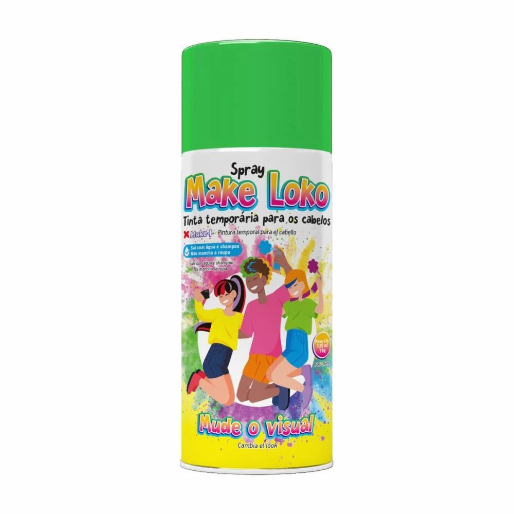 Pinta Cabelo 120Ml Loko Verde Make+ (Dp.c/12) - imagem 2
