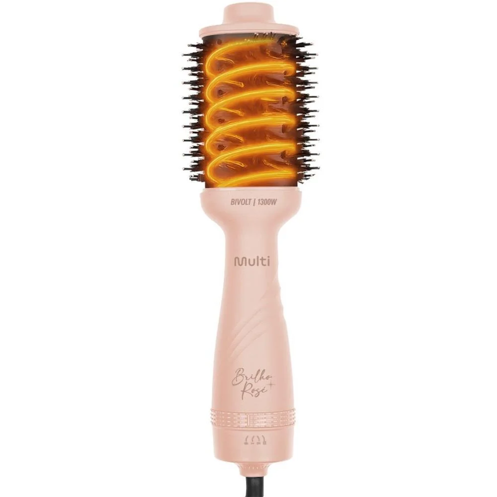 Escova De Cabelo Alisadora Secadora Brilho Rose 1300W Biv Multi (Unidade) - imagem 7