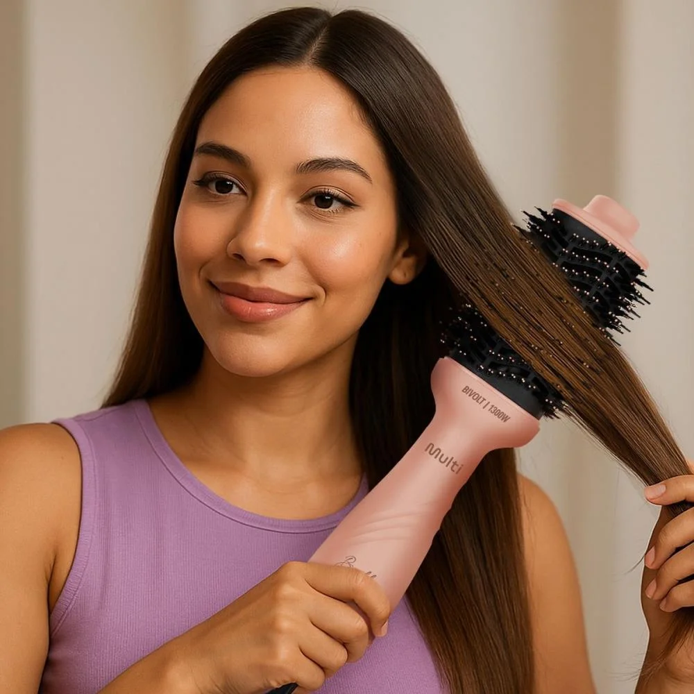 Escova De Cabelo Alisadora Secadora Brilho Rose 1300W Biv Multi (Unidade) - imagem 9