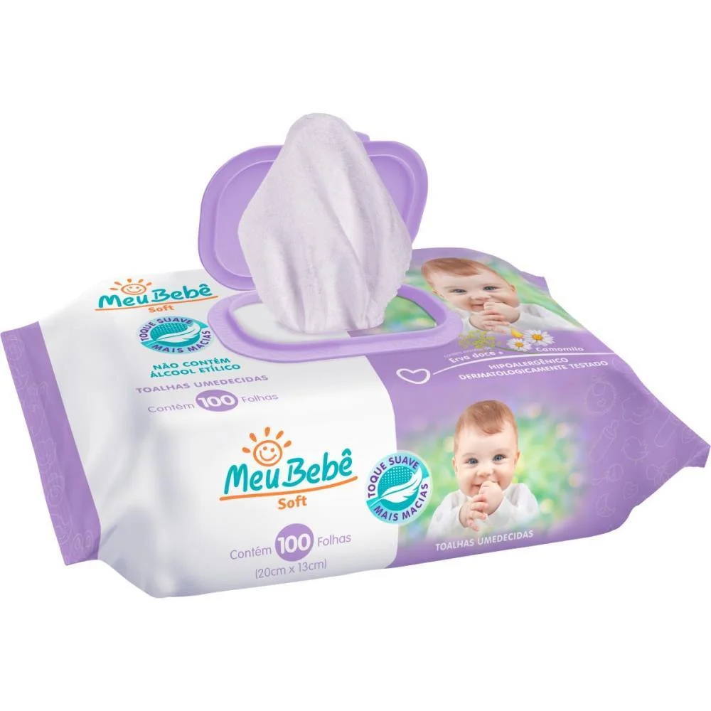 Toalhas Umedecidas Meu Bebe Soft 100Fls. Hygieline (Unidade) - imagem 4