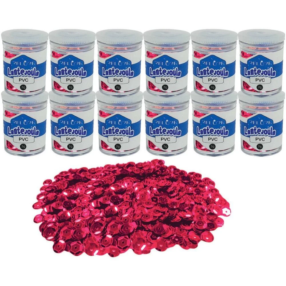 Lantejoula Metalizada Pink 10Mm. Pote 2G. Honey (Pct.c/12) - imagem 3