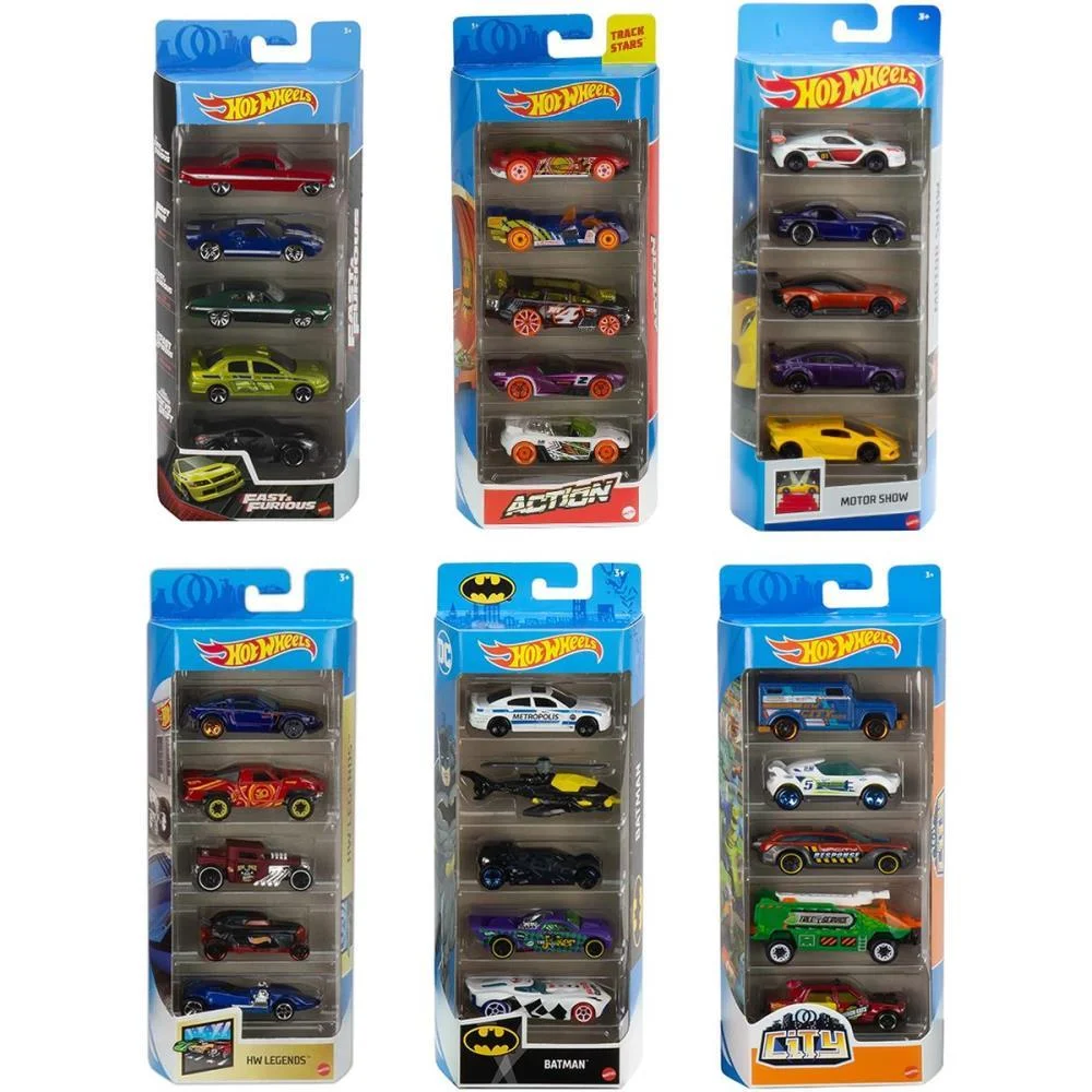 Hot Wheels Die-Cast Pack C/05 Carrinhos (S) Mattel (Blister) - imagem 3