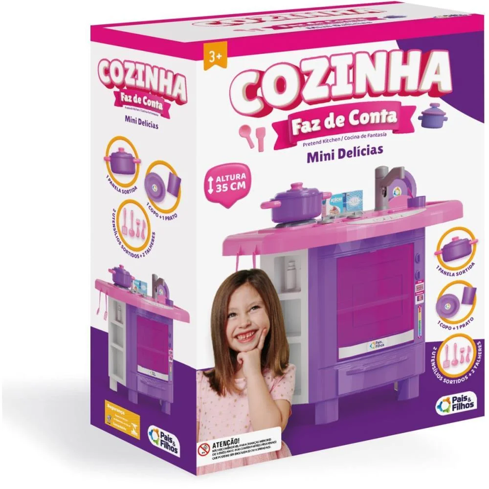 Brincando De Casinha Cozinha Faz De Conta Mini Deli Pais E Filhos (Unidade) - imagem 2