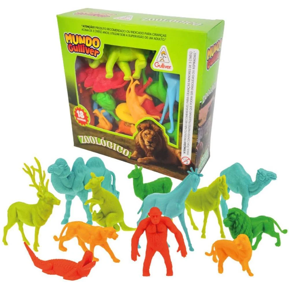 Miniatura Colecionavel Zoologico C/18Figuras E Cercas Gulliver (Unidade) - imagem 2