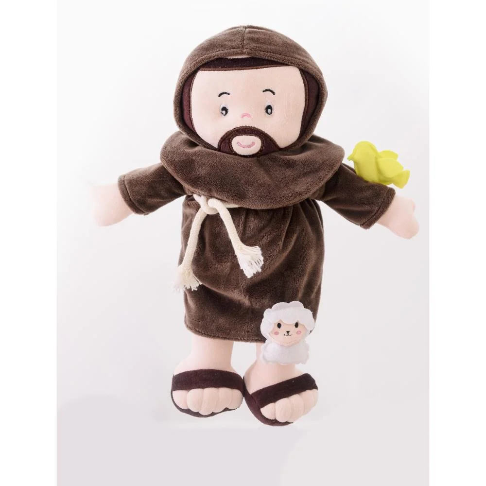 Boneca De Pelucia Religioso Sao Francisco 32Cm Zip - imagem 2