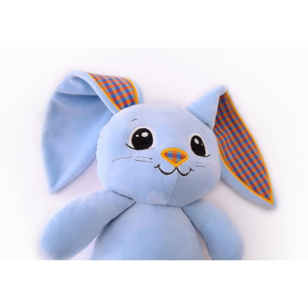 Pelucia Coelho Lucas Azul Bebe 35Cm Zip (Unidade) - imagem 4