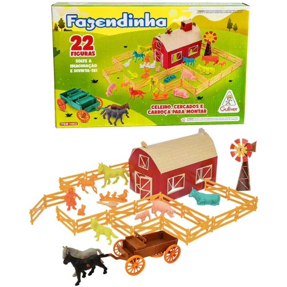 Miniatura Colecionavel Fazendinha Playset 22Fig.cerca Gulliver - imagem 5