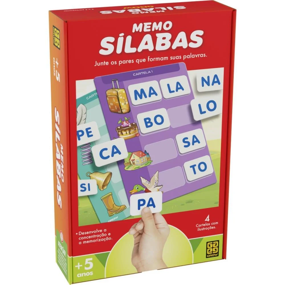 Jogo Da Memoria Silabas 20 Premios Grow (Unidade) - imagem 2