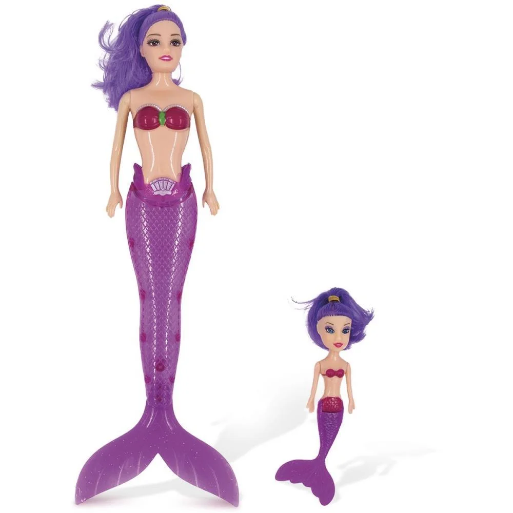 Boneca Sereia Encantada C/Filha E Luz Pica Pau (Unidade) - imagem 4