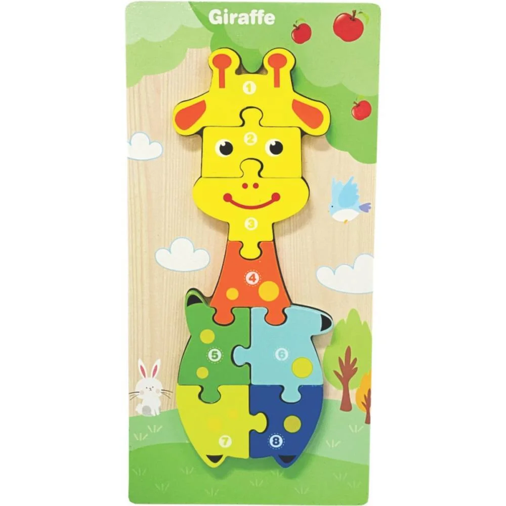 Quebra-Cabeca Madeira Girafa 1 Base 8 Pecas Toy Mix (Unidade) - imagem 2
