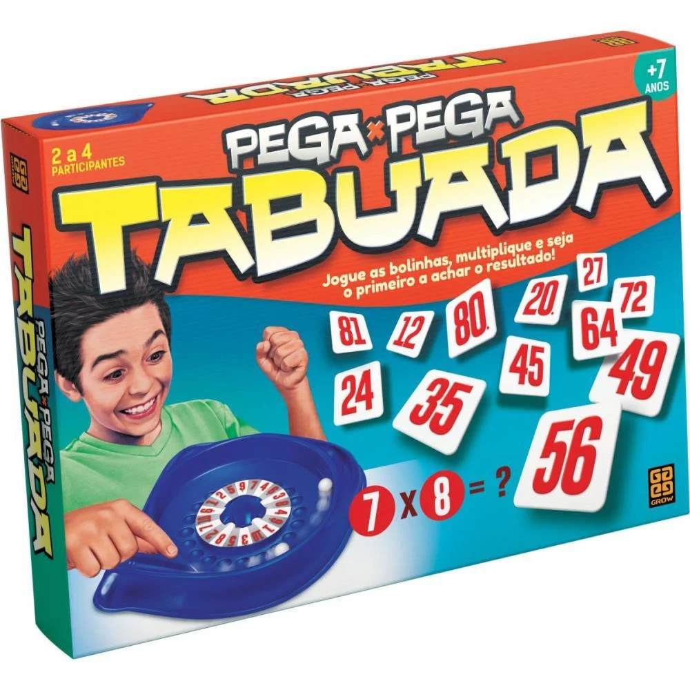 Jogo De Tabuleiro Pega Pega Tabuada Grow (Unidade) - imagem 2