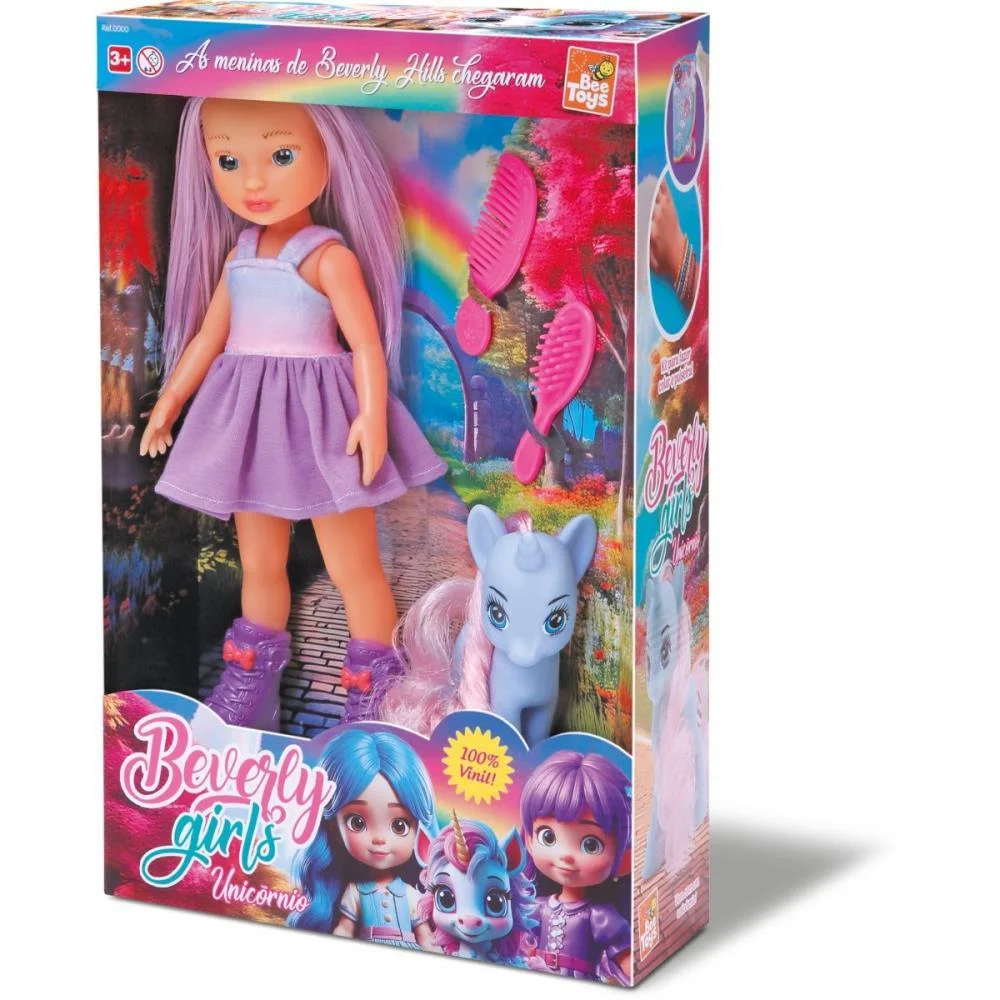 Boneca Beverly Girls Unicornio 34Cm Bee Toys (Unidade) - imagem 6